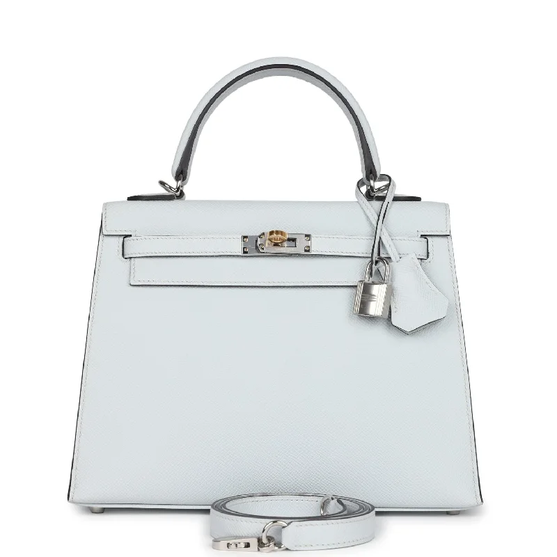 Hermes Kelly Sellier 25 Gris Platine Epsom Electrum Hardware