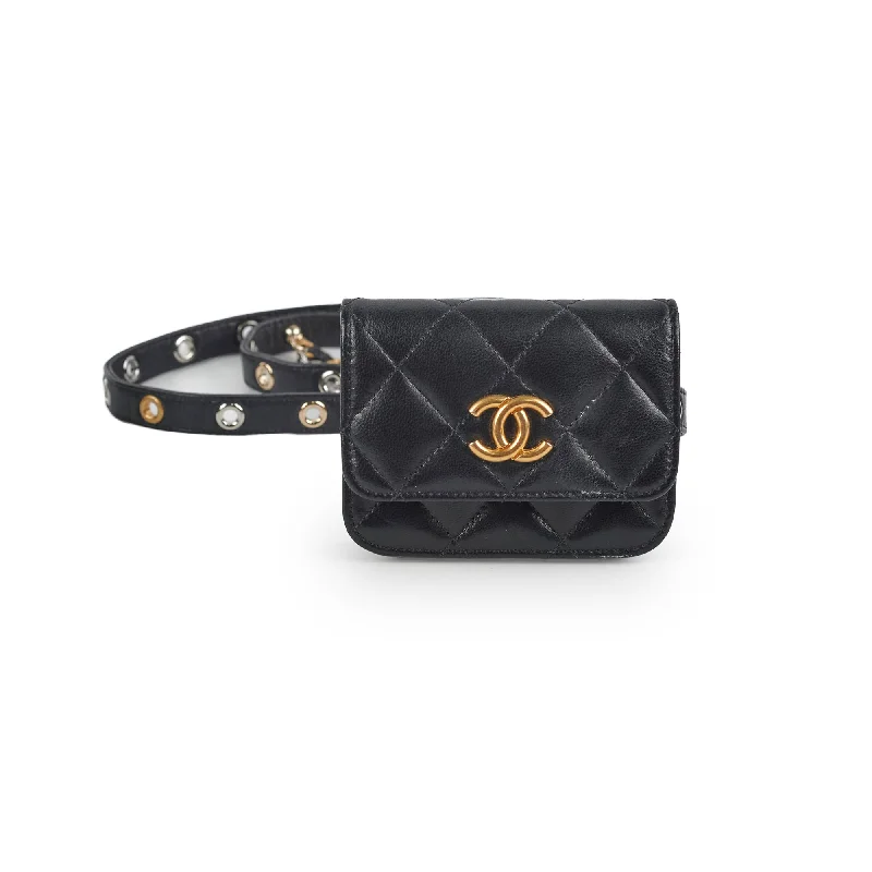 Chanel Micro Belt Bag Cardholder xLambskin Black - Series 31