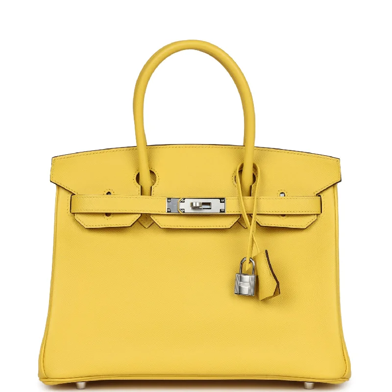 Hermes Birkin 30 Jaune de Naples Epsom Palladium Hardware