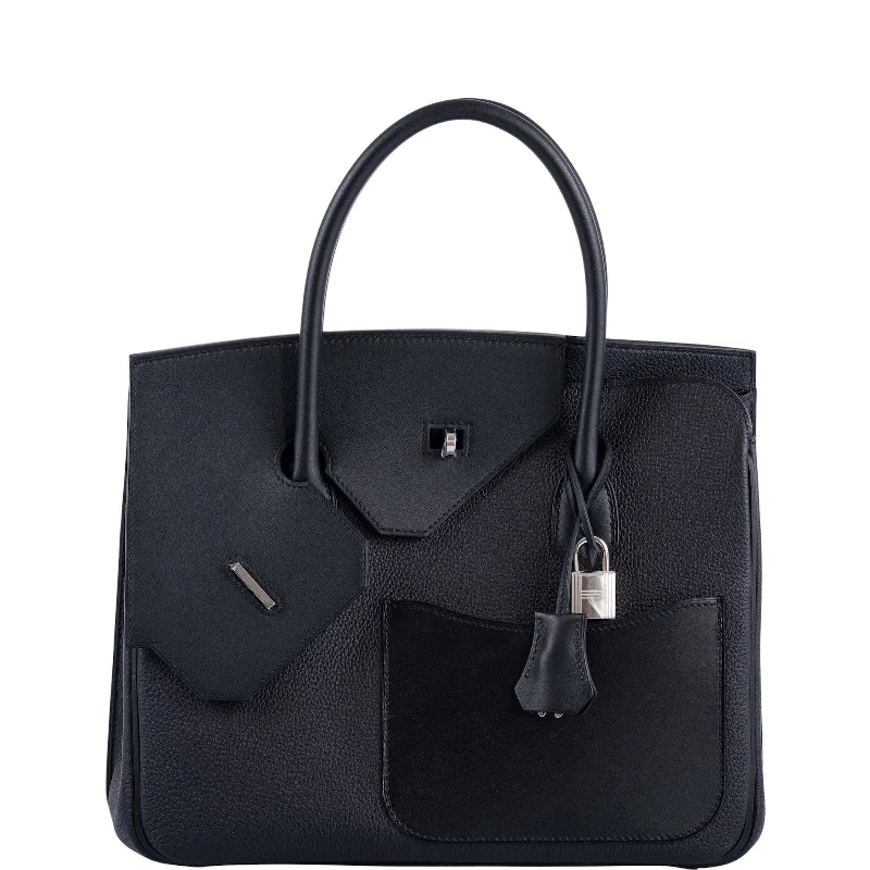 Hermès Birkin en Desordre Black Togo and Swift Palladium Hardware