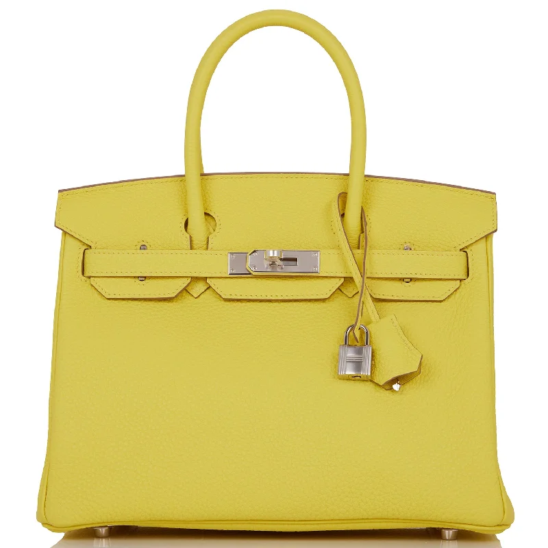 Hermes Birkin 30 Lime Clemence Palladium Hardware