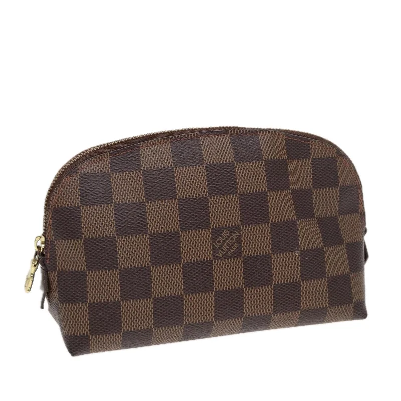 LOUIS VUITTON Damier Ebene Pochette Cosmetic PM Pouch N47516 LV Auth 85176