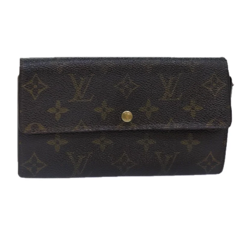 LOUIS VUITTON Monogram Pochette Porte Monnaie Credit Wallet M61725 Auth bs16926