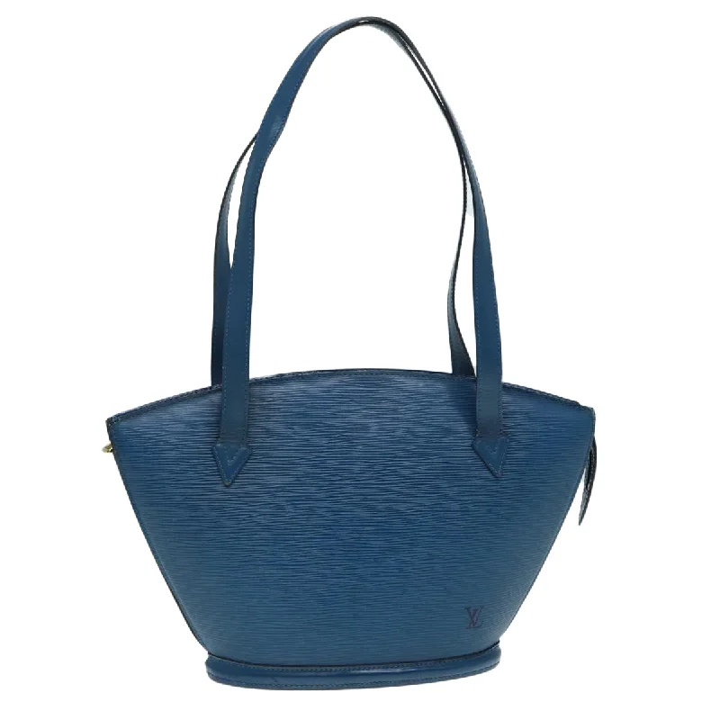 LOUIS VUITTON Epi Saint Jacques Poignees Long Hand Bag Blue M52265 Auth ki4730